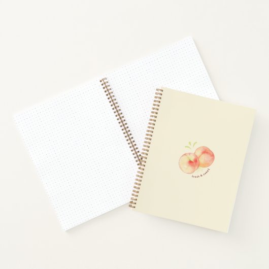 Cute aesthetic peaches pastel  notitieboek (Binnen)