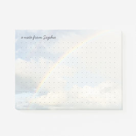 Cute aesthetic rainbow Dot Grid Personalized Name Post-it® Notes