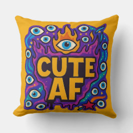 Cute AF Throw Pillow Kussen