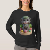 Cute Affenpinscher Succulent | 3D Grey Monkey Dog T-shirt (Voorkant)