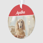 Cute Afghan Hound Dog Holiday Christmas Photo Ornament (voorkant)