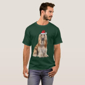 Cute Afghan Hound Dog Lover Funny Christmas T-shirt (Voorkant volledig)