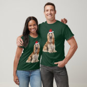 Cute Afghan Hound Dog Lover Funny Christmas T-shirt (Unisex)