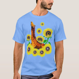 Cute Africa Animal Lover Yellow Flower Sunflower G T-shirt