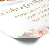 Cute African Afro Baby shower Wishes for Baby Poster (Hoek)