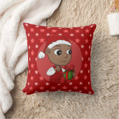 Cute African American baby met een Santa hat Kussen (Deken)