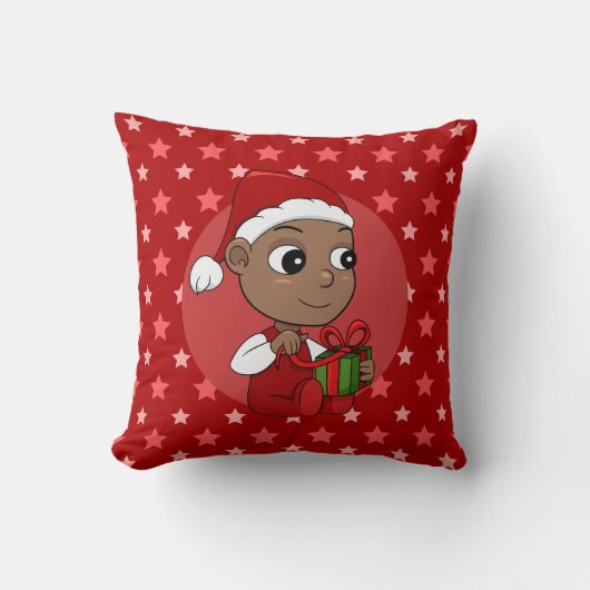 Cute African American baby met een Santa hat Kussen (Voorkant)
