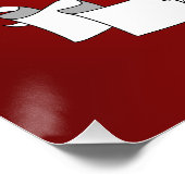 Cute African American baby met een Santa hat Perfect Poster (Hoek)