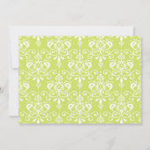 Cute African American Ballerina en Green Damask Kaart (Achterkant)