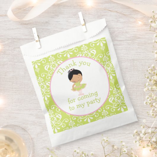 Cute African American Ballerina 'Ik ben naar toe g Bedankzakje (Geknipt)