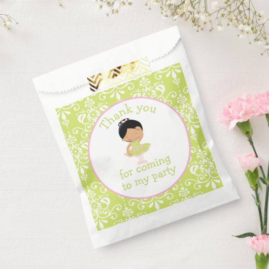 Cute African American Ballerina 'Ik ben naar toe g Bedankzakje (Gezegeld)