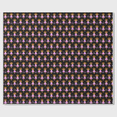 Cute African American Ballerina Wrapping Paper Cadeaupapier (Vlak)
