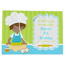 Cute African American Boy Baking Bedankt Groot Cadeauzakje