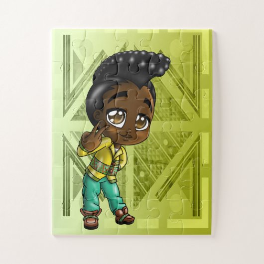 Cute African American Boy Legpuzzel (Verticaal)