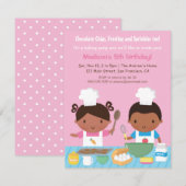 Cute African American Cooking Birthday Party Kaart (Voorkant / Achterkant)