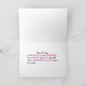 Cute African American Girl Birthday Kaart (Binnen)