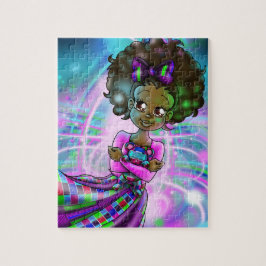 Cute African American Girl Legpuzzel