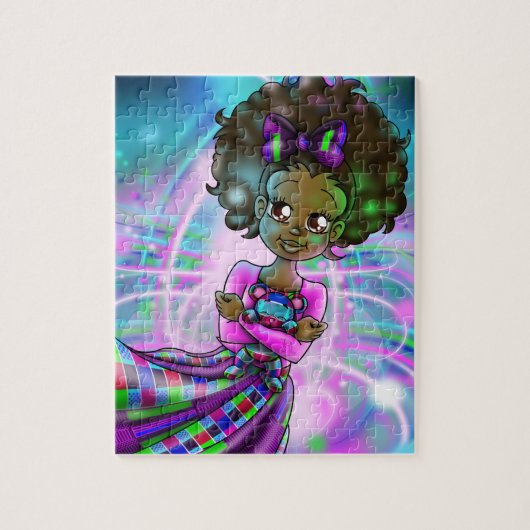 Cute African American Girl Legpuzzel (Verticaal)