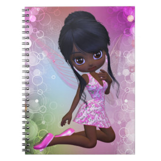 Cute African American Girl Notebook Notitieboek