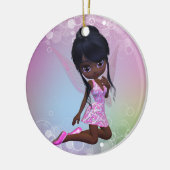 Cute African American Girl Ornament (Links)
