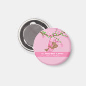 Cute African American Girl's Pink Baby shower Magneet (Voorkant / Achterkant)