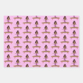 Cute African American Gymnastics Photo Custom Inpakpapier Vel (Voorkant 3)