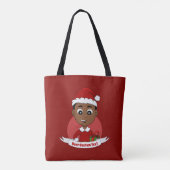 Cute African American Kerstboy cartoon Tote Bag (Achterkant)