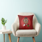 Cute African American Kerstmis cartoon Kussen (Stoel)
