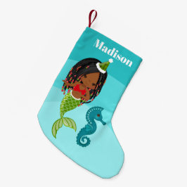 Cute African American mermaid decor Kleine Kerstsok
