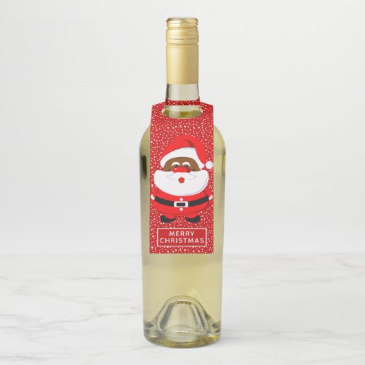 Cute African-American Santa Claus Kerstmis Flessenhanger (Op fles)