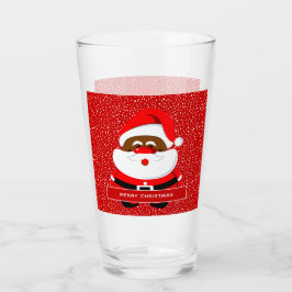 Cute African-American Santa Claus Kerstmis Glas