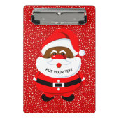 Cute African-American Santa Claus Kerstmis Mini Klembord (Voorkant)