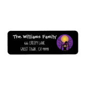 Cute African American Witch - Halloween Labels (Voorkant)