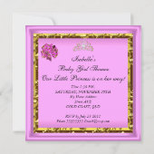 Cute African Baby shower Pink Gold Kaart (Achterkant)