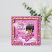 Cute African Baby shower Pink Gold Kaart (Staand voorkant)