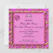 Cute African Baby shower Pink Gold Kaart (Achterkant)