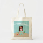 Cute African Mermaid Girl Canvas tas (Voorkant)