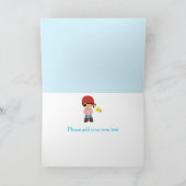Cute African Pirate Boy Birthday Party Kaart (Binnen)