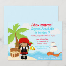 Cute African Pirate Girl Birthday Party