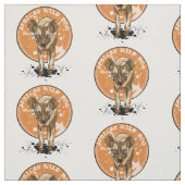 Cute African Wild Dog Stof (Swatch)