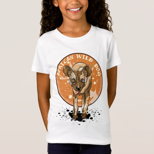 Cute African Wild Dog T-shirt (Voorkant)
