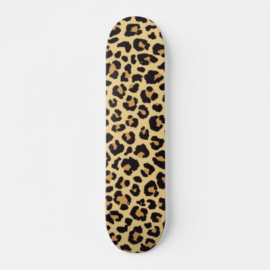 Cute African Wildlife Leopard Animal Print Patroon Persoonlijk Skateboard (Voorkant)