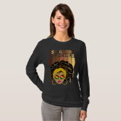 Cute Afro Smart women Black History Month 1st Grad T-shirt (Voorkant volledig)