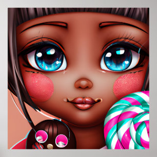 CUTE AFRO SNOEP GIRL POSTER