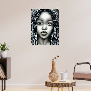 CUTE AFRO VOMAN QUEEN MELANIN POSTER