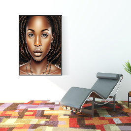 CUTE AFRO VROUW QUEEN MELANIN POSTER