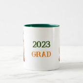 Cute Afstuderen Owl Personalized Tweekleurige Koffiemok (Center)