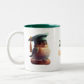 Cute Afstuderen Owl Personalized Tweekleurige Koffiemok (Links)