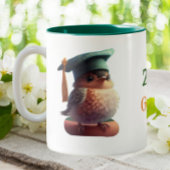 Cute Afstuderen Owl Personalized Tweekleurige Koffiemok