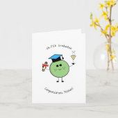 Cute Afstuderen Pea Kaart (Gele Bloem)